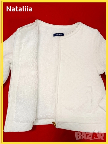 Елегантна детска блуза с пухена подплата „Okaidi“ за 3–4 години, снимка 2 - Детски якета и елеци - 52759212