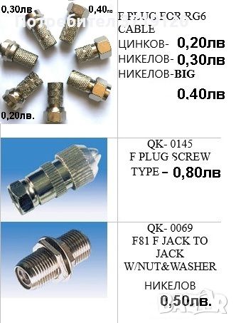 Телевизионни букси и аудио-видео конектори, снимка 6 - Други - 45241369
