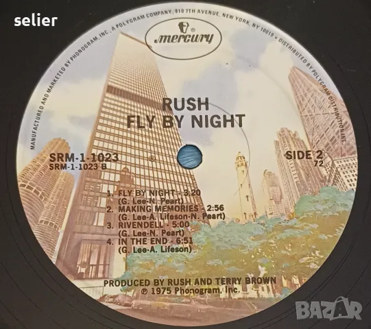 Rush ‎– Fly By Night Made in USA Щатско издание 1975г PRC, Richmond Pressing Състояние на винила:VG+, снимка 5 - Грамофонни плочи - 49000388