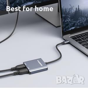 Viagkiki USB C към двоен HDMI адаптер 8K 4K,, снимка 10 - Друга електроника - 45804623