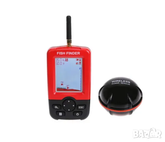 Сонар за риболов Sonar Fish Finder XJ-01, LCD екран, Безжичен сонарен сензор 100 м, снимка 3 - Такъми - 47569027