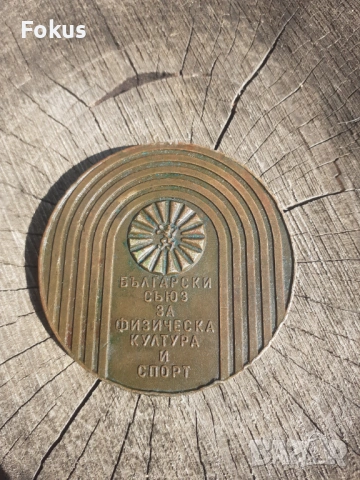 Настолен медал плакет БСФС, снимка 2 - Антикварни и старинни предмети - 53294844