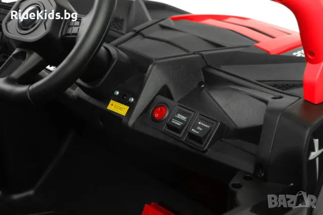 Офроуд акумулаторен автомобил AXEL – Червен, 4x4, с дистанционно и LED, снимка 10 - Детски велосипеди, триколки и коли - 50099511