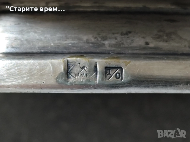 Антикварен Посребрен Лъжичник WMF, снимка 5 - Антикварни и старинни предмети - 52347519