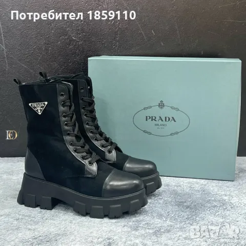 Дамски Кожени Боти 🔥Prada, снимка 10 - Дамски боти - 47242483