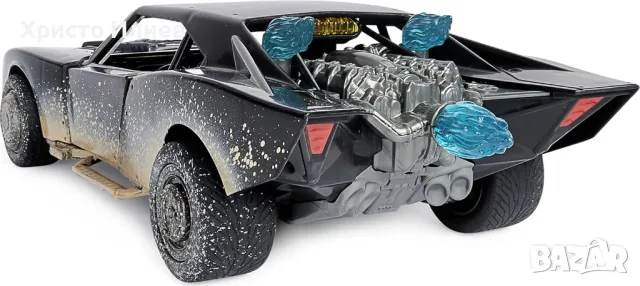 DC The BATMAN Батмобил със звукови и светелинни ефекти и фигура Батман Селина Кайл и Пингвина 10см, снимка 6 - Коли, камиони, мотори, писти - 49918771