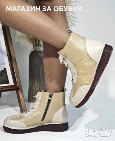 ДАМСКИ БОТИ ОТ ЕСТЕСТВЕНА КОЖА - код: Е18063, снимка 4 - Дамски боти - 52142400