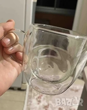 Стъклена чаша за кафе с двойно дъно 200ml