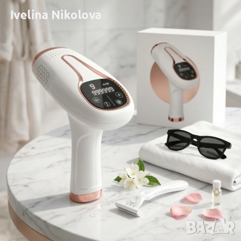 Професионален IPL Епилатор с Ice Cool функция, 1 000 000 импулса, 9 нива на мощност и UV филтър, снимка 3 - Епилатори - 53934959