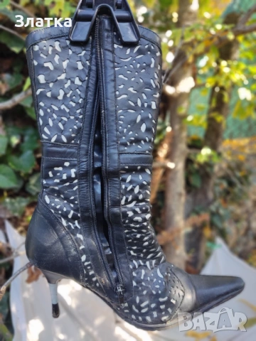 Дамски ботуши Дамски пролетни ботуши естествена кожа Есенни ботуши Прекрасни дънкови боти, снимка 2 - Дамски ботуши - 49652287