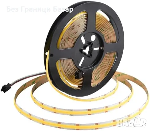 Нова Гъвкава LED лента 5м, COB 2700K-6500K, висока яркост, CRI 90+, снимка 6 - Лед осветление - 49009858