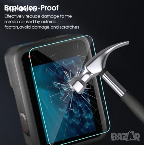 Стъклен протектор за дисплей , Защитно стъкло за GoPro 9, 10, 11, 12, снимка 1 - Чанти, стативи, аксесоари - 46302697