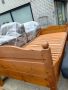 Дървено единично легло с подматрачна рамка и матрак, снимка 1