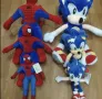 Плюшени играчки Соник/Спайдърмен, плюшена играчка Sonic/Spiderman, снимка 1