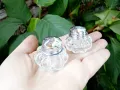 Стъклени мини каничка и солнички , снимка 8