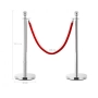 Колчета за ограждане сребърни 2 броя с червено въже, ASED, снимка 1