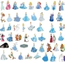 50 бр Пепеляшка Cinderella самозалепващи лепенки стикери украса картонена торта ръчна изработка, снимка 3