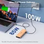 Докинг станция за лаптоп, WAVLINK 10G USB C хъб с двоен HDMI, 100W PD вход, 10Gbps USB-A/C 3.2, снимка 6