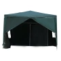 Шатра, За градина, Тераса, Метална рамка, 4 стени, С прозорци, Зелена, 4x3x2.6 м, снимка 8