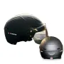Каска за мотор, скутер С Визьор - Черен, снимка 1