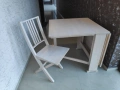 Бели масивни столове сгъваеми 4 бр., снимка 4