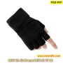 Черни ръкавици за колоездене или фитнес без пръсти - КОД 4051