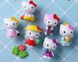 6 бр Hello Kitty Коте Кити малки Пластмасови PVC сет фигурки играчки за торта украса играчка фигурка, снимка 2