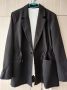 Дамско черно сако блейзър Размер ХХЛ + подарък блуза
