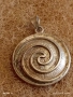 Красив ажурен сребърен медальон с формата на СПИРАЛА ювелирна изработка 30250, снимка 9