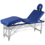 Алуминиева масажна кушетка с 4 зони, цвят: син(SKU:110097, снимка 1 - Масажори - 44986745