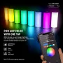 Магнитна ръчна светлинна пръчка NEEWER с управление от APP, 360° пълен RGB, снимка 5