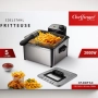 Фритюрник Cheffinger CF-EDP5.0 – 5L, 2000W, неръждаема стомана, 3 кошници, регулируема температура, снимка 4