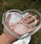 Стъклена чиния ордьовър сърце с 3 отделения, снимка 1