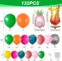 Тропически комплект арка с цветни балони, балони от фолио ананас, 132 бр., лятна декорация за парти, снимка 7