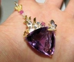 925 сребърно колие с аметист 48 карата, снимка 1