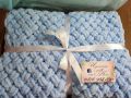 Бебешко плетиво одеалце пелена Ализе Пуфи ръчно плетиво