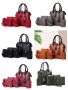Комбиниран дамски комплект ръчна чанта и портфейл от четири части, 6цвята , снимка 1 - Чанти - 45139584