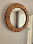 Кръгло огледало с дървена рамка тип Рустик, снимка 1