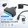 Wowfast SATA към USB адаптер за 2.5/3.5 HDD SSD с захранване, снимка 2