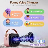Karaoke за Деца, Портативна Bluetooth Тонколона с 2 Микрофона, снимка 3 - Тонколони - 45080983
