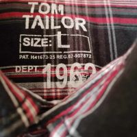 100% Оригинална нова страхотна мъжка карирана риза TOM TAILOR! , снимка 3 - Ризи - 45689150