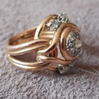 ЗЛАТЕН 18 КАРАТА БРИЛЯНТИ диаманти елегантен пръстен злато, снимка 3 - Пръстени - 45602502