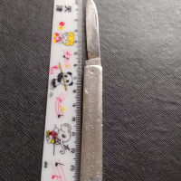 Джобен нож от соца с надпис на дръжката КЛОКОТНИЦА 1230г. и маркировка СЪРП и ЧУК 43879, снимка 2 - Антикварни и старинни предмети - 45020090