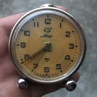 стар часовник - будилник "МИР" - СССР, снимка 4 - Антикварни и старинни предмети - 45081023