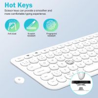 PINKCAT Акумулаторна безжична клавиатура, 2.4G/Bluetooth, снимка 4 - Клавиатури и мишки - 45521624