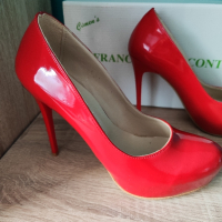 Лачени дамски обувки , снимка 5 - Дамски обувки на ток - 44968560