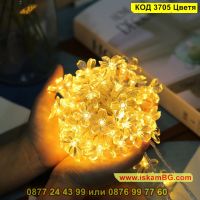 Соларни лампички за градина цветя с 8 режима на светене в различни светлини - КОД 3705 Цветя, снимка 10 - Градински мебели, декорация  - 45098744