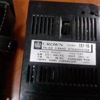 Crown Transistor Radio, Model TRF-16, FM-AM Bands, 9 Transistors, Made In Japan, снимка 3 - Радиокасетофони, транзистори - 45039423