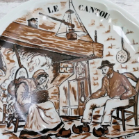 Френска колекционерска порцеланова чиния Limoges, снимка 3 - Колекции - 45068463