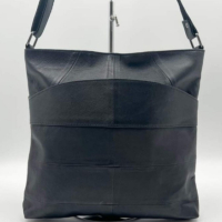 Стилна дамска чанта от естествена к. с дълга дръжка за рамо 28/28см, снимка 4 - Чанти - 44995909